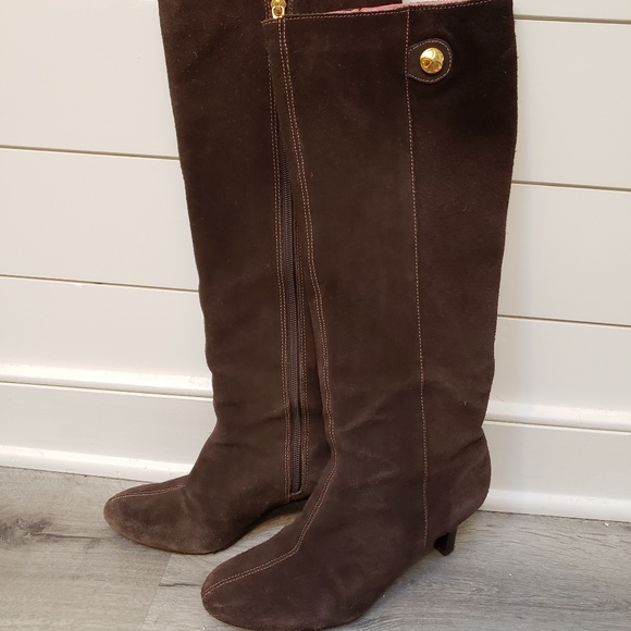Lilly Pulitzer Shoes - Lilly Pulitzer Brown Suede Knee High Boots
